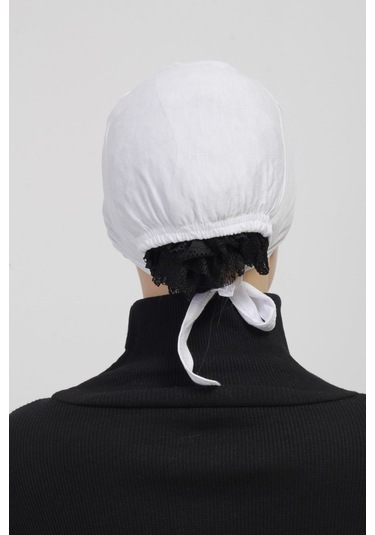 Pratik Dikişsiz Bağlamalı Kaymayan Tesettür Bone Ekru