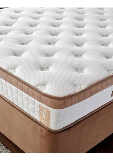 Nironyatak Niron Latte 120X200 Cm Tek Kişilik Yatak Baza Başlık Seti - Sert