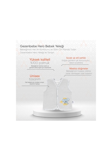 Gezenbebe Hero Bebek Yeleği Yeşil