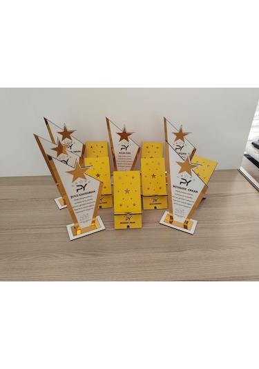 Hediyelik Plaket İş Arkadaşlarına / Çalışanlarına / V.b. Altın - Beyaz