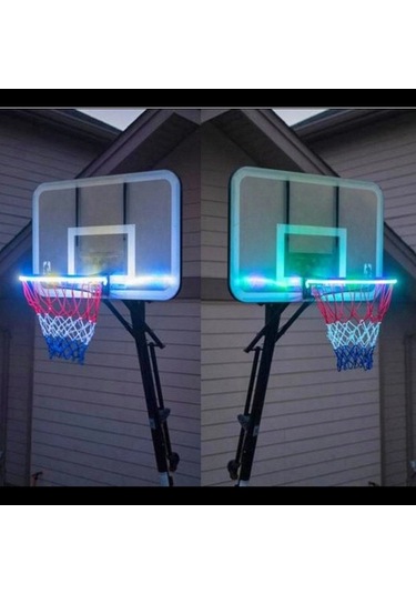 Trendooze Şerit Potası Led Led Lamba Işığı Işığı Güneş Güneş Enerjili Enerjili Çerçeve Basketbol Ge