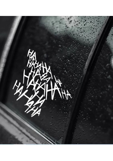 Ha Ha Ha Sticker - Joker Batman Gotham City Sticker - Araba Oto Motosiklet Karavan Sticker - 00042 15x14 Cm