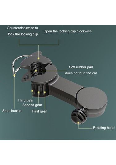 Suıtu F4208 Araç Soğutma Fanı Araç Arka Koltuk Arkalığı Usb Çift Kafalı Elektrikli Fan