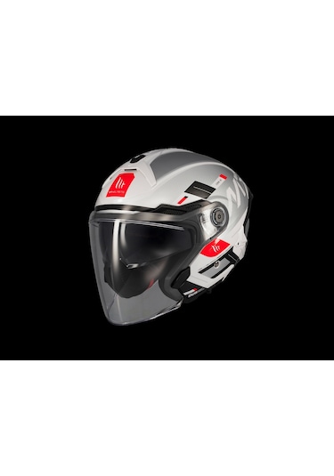 Mt Helmets Mt Cosmo Sv Silence A2 Gloss Gümüş Gözlüklü Motosiklet Kaskı Gümüş Gri