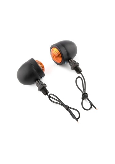 1 Çift Kc801 12v Modifiye Evrensel Motosiklet Led Dönüş Sinyali Siyah