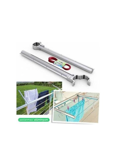 Marka Cetinel Alüminyum Balkon Çamaşır Askı Demiri Gri