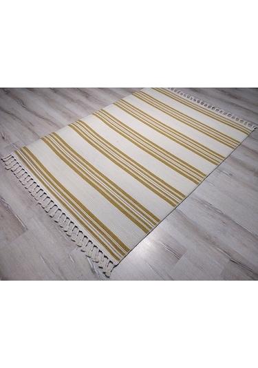 Tarz Wool 20-001Sarı Yün Dokuma Kilim 115X170 Cm