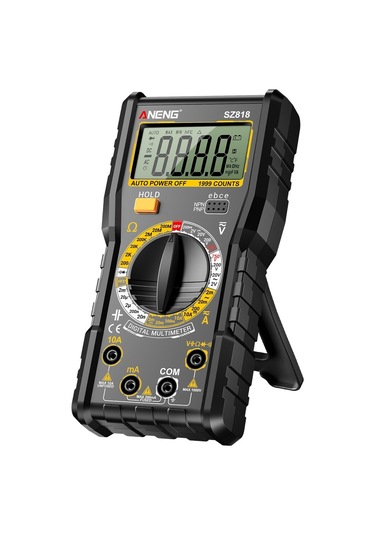 Yunboo Aneng Sz818 Siyah Otomatik Aralık Dijital Multimetre - Ac/dc Volt, Akım, Direnc, Kondansatör, Hfe Test Cihazı Pil Yok