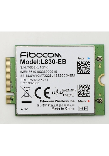 Fibocom Wireless L830-eb M.2 Kart Hücresel Lte Kablosuz Modülü Thinkpad Uyumlu