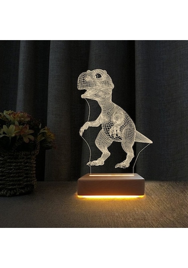 3D Doğum Günü Hediyesi Dinazor Çocuk Odası Gece Lambası
