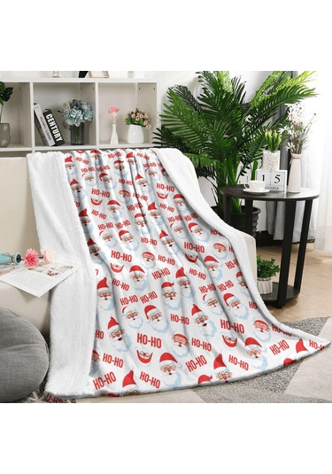 Noel Desenli 50x60 İnç Polar Battaniye, Yumuşak, Hafif Ve Kalın, Erkek, Kadın Ve Çocuk İçin Noel Baba Noel Ho-ho