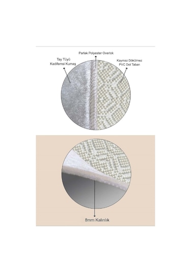 West Home Makinede Yıkanabilir Kaymaz Taban Leke Tutmaz Bej Mutfak Halısı Mutfak Kesme Yolluk