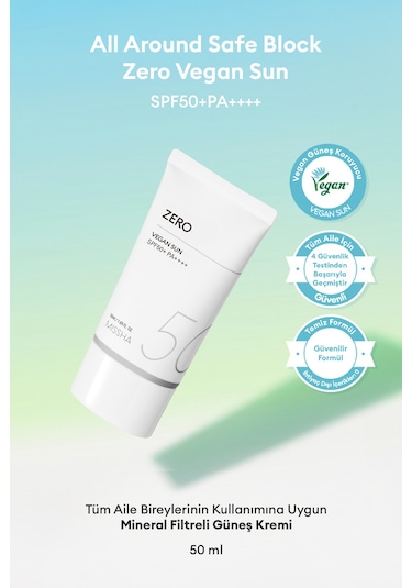 Missha All Around Safe Block Zero Vegan Sun SPF50+ Pa++++ 50 ML