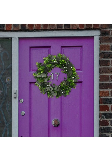 Suntek Çiçek Çelenk Mavi Ayçiçeği Askı Yuvarlak Asılı L