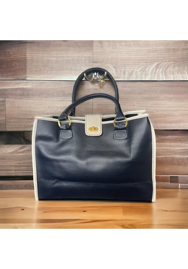 Estee Lauder Büyük Boy Lacivert Günlük Ve Gece Kol Çantası Şık Vintage 6087480