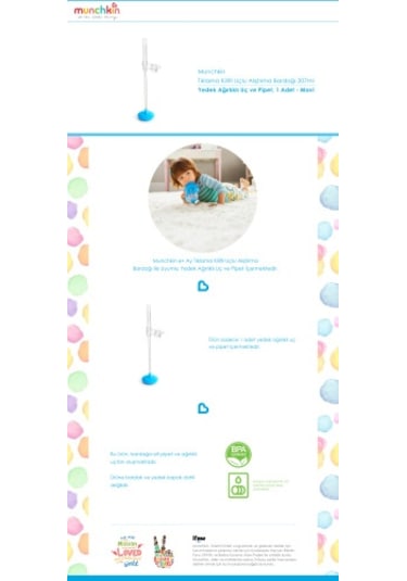 Munchkin Tıklama Uçlu Alıştırma Bardağı 12ay+, Mavi Yedek Pipet, Mavi