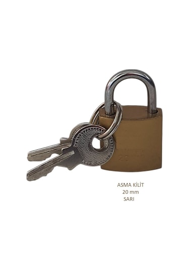 Adilon Asma Kilit, 20 Mm Sarı