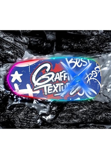 Helmet Graffiti Motor Kask Kulaklık Rgb Modlu Su Geçirmez 6.0 Intercom Yenı