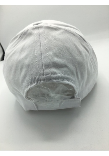 Gonca Şapka Ayarlanabilir Unisex Sport Sade Şapka Beyaz