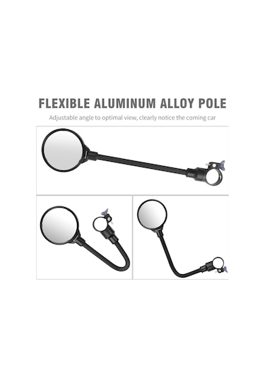2 Adet Bisiklet Aynası Mtb Yol Bisikleti Arka Görüş Gidon Aynaları Bisiklet Aksesuarları Açı Ayarlanabilir Bisiklet Arka Görüş Aynası