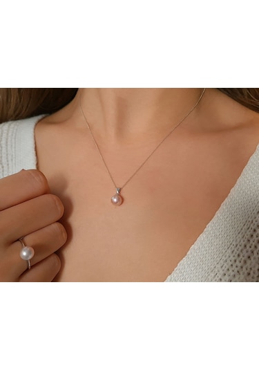 Sirius Modern Pembe Inci Kolye 0845P0002