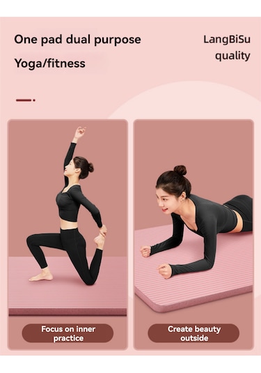 Ranyeek Nitril Kauçuk Köpük Antipatik Yoga Matı - 185x80x1cm, Erkek/kadın/çocuk İçin, Pilates Ve Zemin Egzersizleri, Dayanıklı, Yumuşak Yastık, Askıyla Mavi Mavi