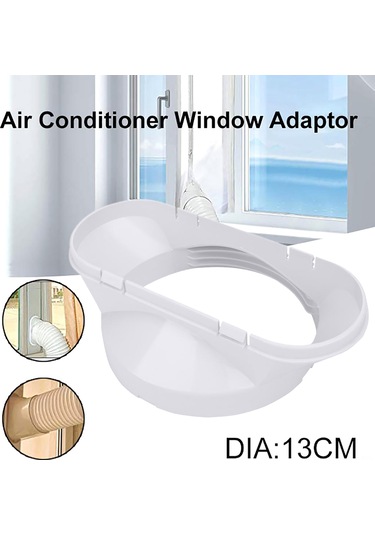 Suofeng Ac Exhaust Hose Connector Ellipse Tip - 13cm Diametre Borular İçin, Sabit Bağlantı, Isı Kaçakını Önler, Beyaz Abs Malzeme