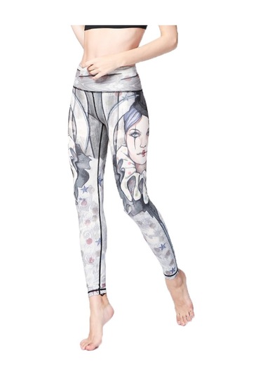 Paıyıge Yoga Pantolon Kadın Baskılı Kız W/şapka Hk28