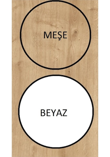 Floradesign Zen Şifonyer / Çok Amaçlı Dolap/ Çekmeceli Şifonyer / Kapaklı Şifonyer / 4 Çekmeceli Şifonyer 80cm Meşe/beyaz