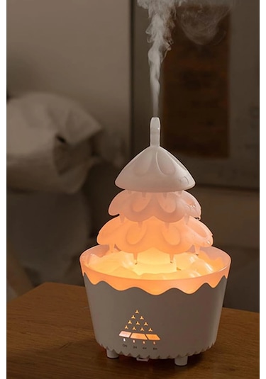 Leerfei V51 Yağmur Bulutu Görünümlü Aroma Difüzör, Nemlendirici -250ml Kapasiteli