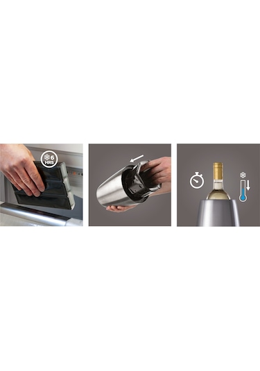 Vacu Vin 3649360 Aktif Soğutucu Elegant Paslanmaz Çelik Kutulu