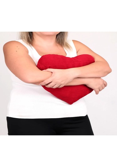 Ozclife Premium Cepli Kalp Yastığı - Kırmızı