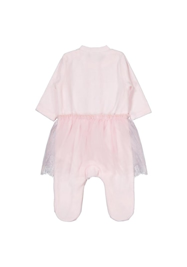 Civil Baby Bel Tüllü Patikli 1-9 Ay Tulum Açık Pembe