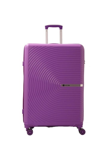 Mçs Bavul Büyük Ve Kabin 2li Set Kırılmaz Silikon Valiz V374 Mor Mor