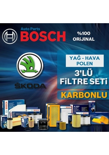 Skoda Roomster 1.4 Tdi Bosch  Filtre Bakım Seti 2006-2010 (495329523)