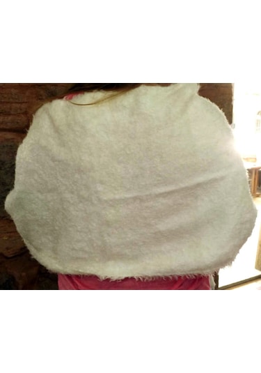 Mandaş Style El Dokuma Angora Bayan Şalı-Beyaz