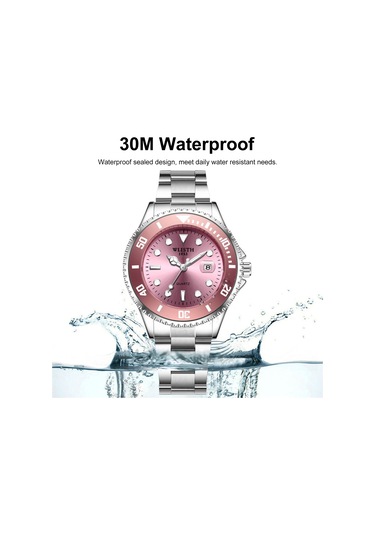 Leezsing Wlısth S526 Aşk Çifti Kol Saati - Gece Görüşlü, Su Geçirmez, Paslanmaz Çelik Bileklik Erkek Yeşil Çok Renkli