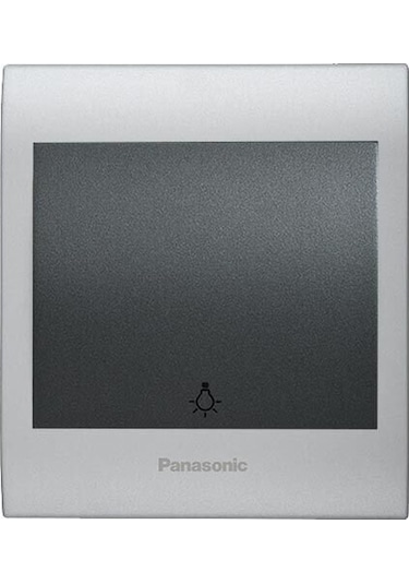 Viko Panasonic Thea Blu Light Anahtar, Çerçeve Chrome Matt+beyaz, Kapak Füme