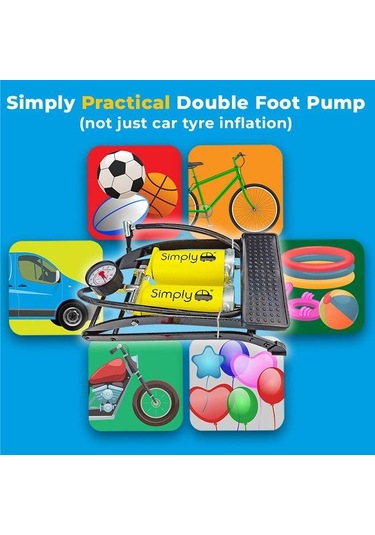 Simply Brands Basinç Göstergeli Çift Pistonlu Ayak Pompasi