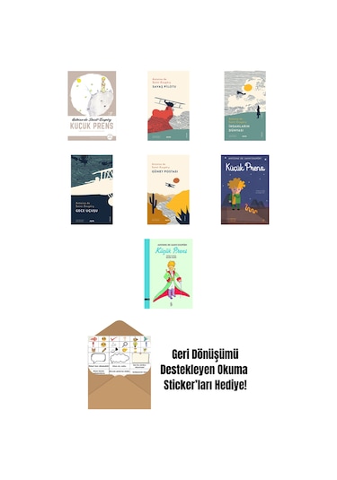 Antoine De Saintexupery 7 Kitap Set + Okuma Sticker'ları