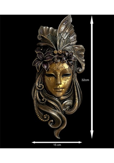 Kelebekli Kadın Duvar Mask 15x32cm
