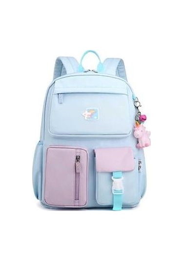 Ergonomic Sırt Çantası - Okul Ve Seyahat İçin Geniş Bölmeli, Dayanıklı Öğrenci Bookbag MAvi