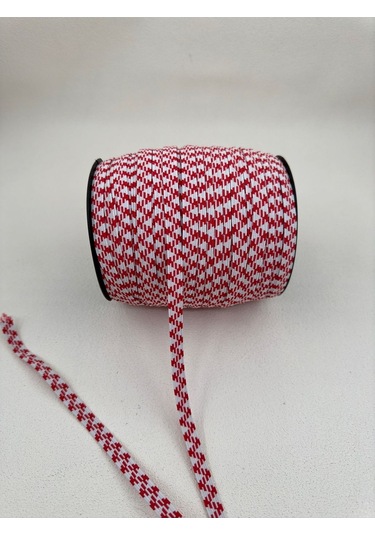 Paşateks 8 Mm Desenli Renkli Tres Lastik-5 Metre-kırmızı