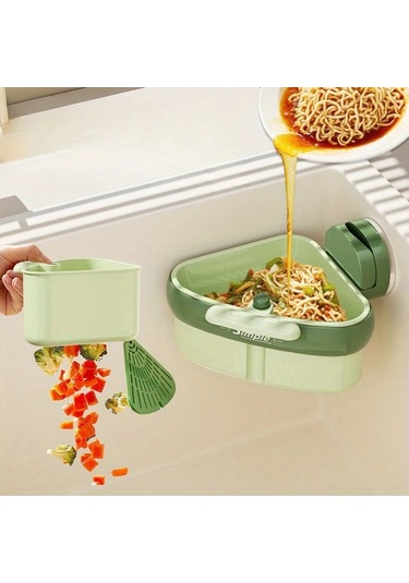 Dashanshop Green Pratik Lavabo Filtre Rafı Tıkanıklık Önleyici Sökülebilir Çöp Filtresi Yeşil