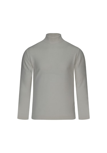 Hatemoğlu Taş Regular Fit Yarım Balıkçı Yaka Yünlü Kazak 2982363 Taş