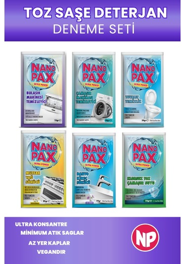 Nanopax Ultra Toz Saşe Temizlik Seti 6 Adet Saşe 6'lı Set