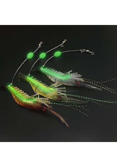 Jewval Fosforlu Yapay Karides 7 Adet Yapay Balık Yemi