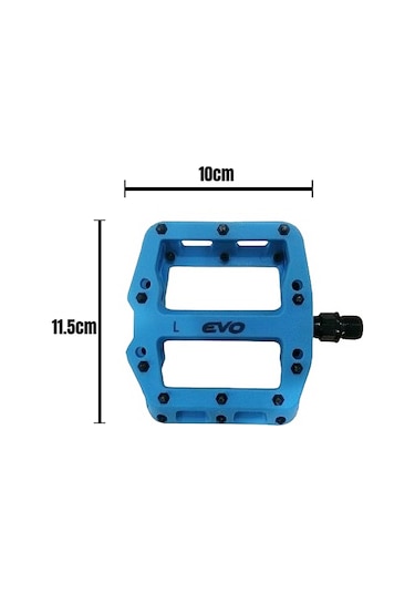 Evo Mavi Plastik Rulmanlı Platform Çivili Bisiklet Pedalı