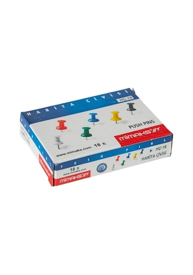 Harita Çivisi Pano İğnesi Mimaks Renkli Harita Çivisi 3 Paket