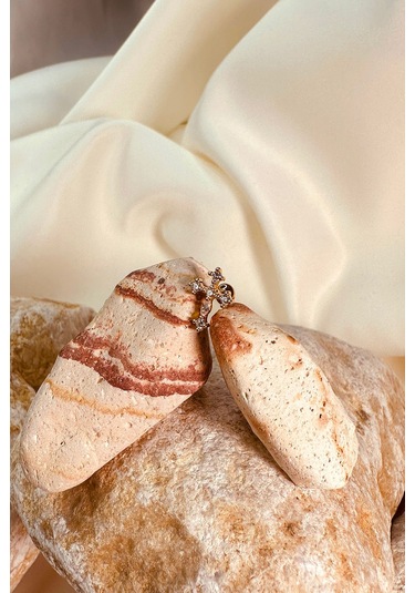 Limited Edition Haç Tasarım Altın Gold Renk 316l Stainless Steel Çelik Piercing Tragus Helix Altın